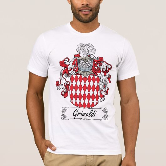 Grimaldi Family Crest T-shirt (Voorkant)