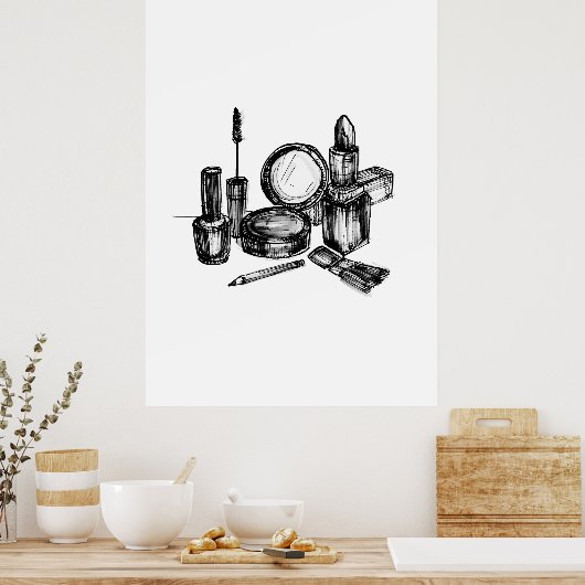 Grimas mode schets poster (Keuken)