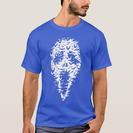 Grimasmasker uit vogelfamilie t-shirt (Voorkant)