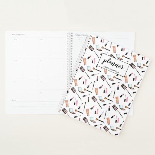 Grimaspatroon met gepersonaliseerde naam planner (Display)