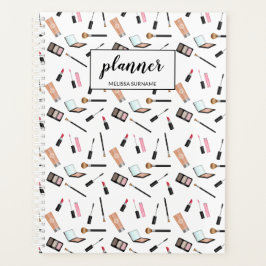 Grimaspatroon met gepersonaliseerde naam planner