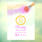 Grimaspenseel Kleurrijke Waterverf  Raamsticker (Vel 3)