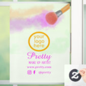 Grimaspenseel Kleurrijke Waterverf  Raamsticker (Huis)