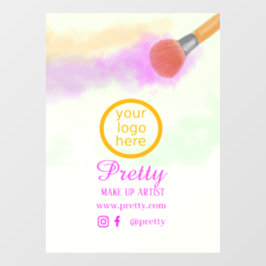 Grimaspenseel Kleurrijke Waterverf  Raamsticker