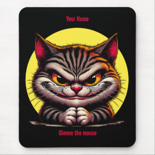 Grimassen Kat in de Maan Muismat
