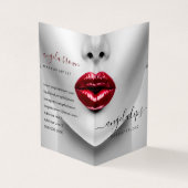 Grimasseur Foto lippenstift gloss Visitekaartje (Buitenkant)