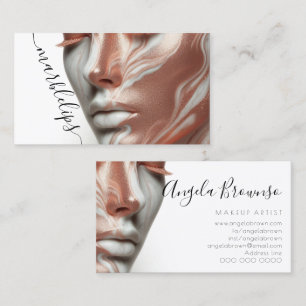 Grimasseur Foto marmeren lippenstift glanzende lip Visitekaartje