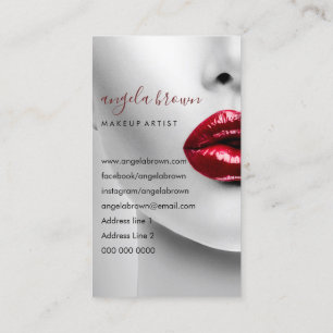 Grimasseur Foto rode lippen lippenstift gloss Visitekaartje