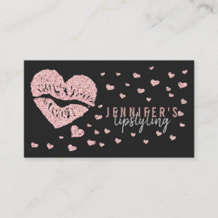 Grimasseur Lippen Roze Gouden Hart glanslipstick Visitekaartje