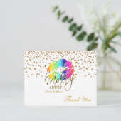 Grimasseur Regenbooglippen op Wit Briefkaart (Staand voorkant)