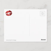 Grimasseur Rode Lippen op Wit Briefkaart (Achterkant)