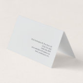 Grimasseur Roze Monogram Grey Serif Lettertype Visitekaartje (Achterkant)