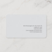 Grimasseur Roze Monogram Grijs Serif Lettertype Visitekaartje (Achterkant)