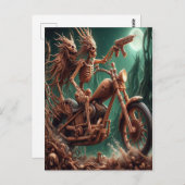 Grimbone en Skulldust, gemonteerd hun grote haksel Briefkaart (Voorkant / Achterkant)