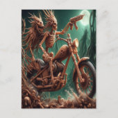 Grimbone en Skulldust, gemonteerd hun grote haksel Briefkaart (Voorkant)