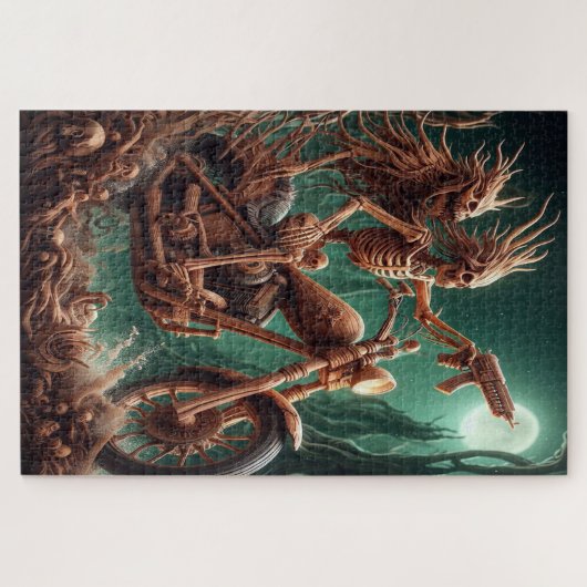 Grimbone en Skulldust, gemonteerd hun grote haksel Legpuzzel (Horizontaal)