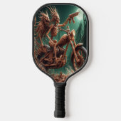 Grimbone en Skulldust, gemonteerd hun grote haksel Pickleball Paddle (Achterkant)