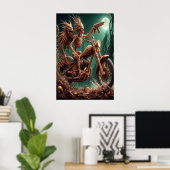 Grimbone en Skulldust, gemonteerd hun grote haksel Poster (Thuiskantoor)