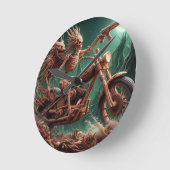 Grimbone en Skulldust, gemonteerd hun grote haksel Ronde Klok (Hoek)