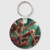 Grimbone en Skulldust, gemonteerd hun grote haksel Sleutelhanger (Voorkant)