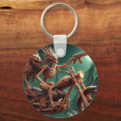 Grimbone en Skulldust, gemonteerd hun grote haksel Sleutelhanger (Voorkant)