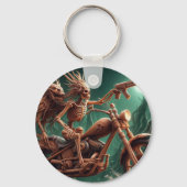 Grimbone en Skulldust, gemonteerd hun grote haksel Sleutelhanger (Achterkant)