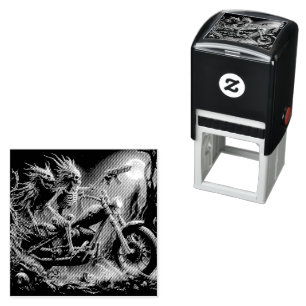 Grimbone en Skulldust, gemonteerd hun grote haksel Zelfinktende Stempel