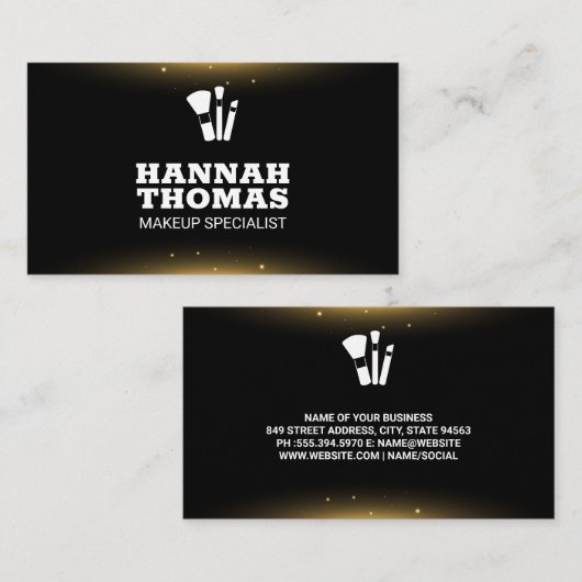 Grimerskwasten | Glitters Visitekaartje (Voorkant / Achterkant)