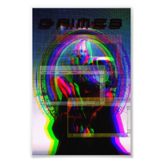 Grimes poster cyberpunk (Voorkant)