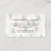 Griminkit | Driehoekig patroon Marmer Kleurenschem Visitekaartje (Achterkant)