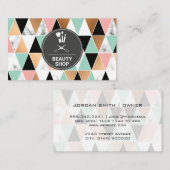 Griminkit | Driehoekig patroon Marmer Kleurenschem Visitekaartje (Voorkant / Achterkant)