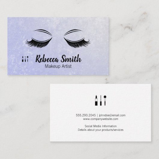 Grimkit en wimpers visitekaartje (Voorkant / Achterkant)