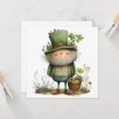 Grimlachepot met St. Patrick's Dag Kaart (Voorkant / Achterkant in situ)