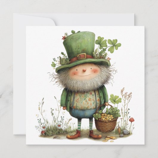 Grimlachepot met St. Patrick's Dag Kaart (Voorkant)