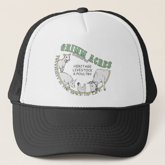 Grimm Acres, gediversifieerde Logo Trucker Pet (Voorkant)