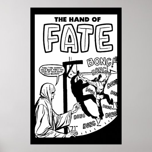 Grimm Reaper Man Holding Back time Stripkunst Poster (Voorkant)