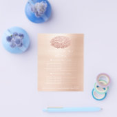 Grimmer Beauty Salon Glitter Flyer Roze Lippen (Enkel)