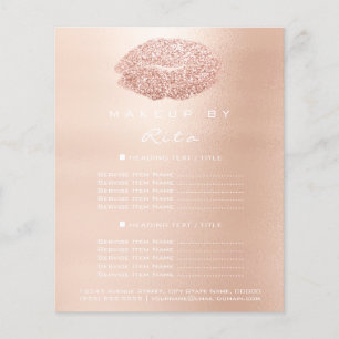 Grimmer Beauty Salon Glitter Flyer Roze Lippen