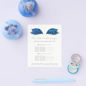 Grimmer Beauty Salon Witte Flyer Blauw Marine (Enkel)