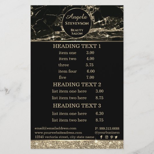 Grimmer Black Gold Marmer flyer (Voorkant)