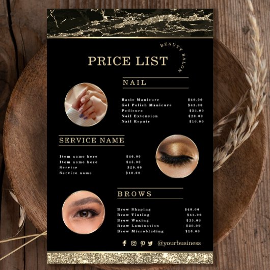 Grimmer Black Gold Marmer flyer
