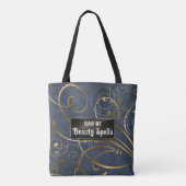 Grimmer Denim Look Tas met Schoonheidsspreuken (Achterkant)
