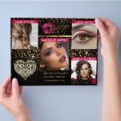 Grimmer Hete Roze Lippen op een Zwarte Man Flyer (Hand)