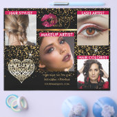 Grimmer Hete Roze Lippen op een Zwarte Man Flyer (Enkel)