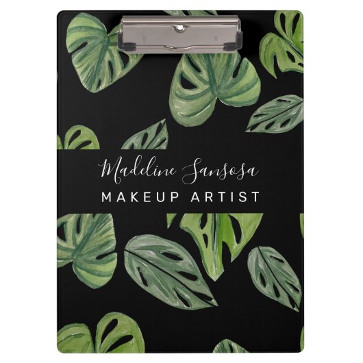 Grimmer Jungle Groene Waterverf Monstera Klembord (Voorkant)