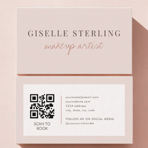 Grimmer QR-code Roze Blush  Visitekaartje