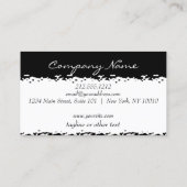 Grimmer Rode Lippen Gescheurde Papier Uiterlijk Visitekaartje (Achterkant)