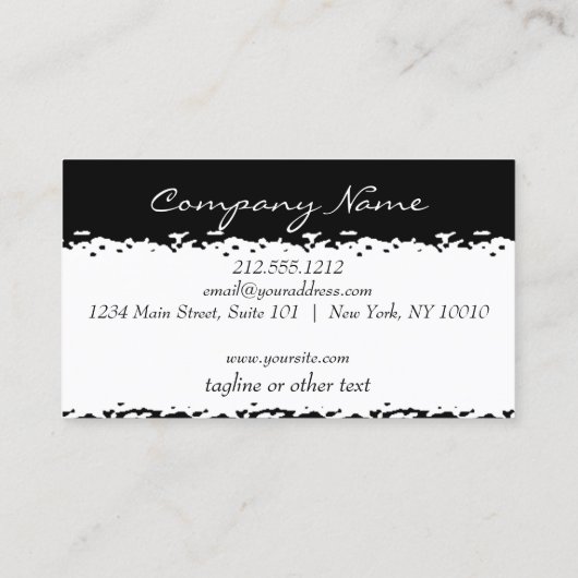 Grimmer Rode Lippen Gescheurde Papier Uiterlijk Visitekaartje (Achterkant)