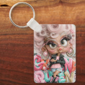 Grimmerige Sassy Koningin Punk Sleutelhanger (Voorkant)