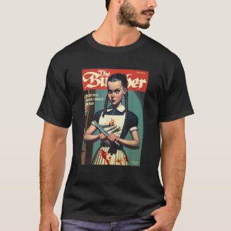 Grimmig Meisje met Mes 1960s Horror Strip Boo T-shirt